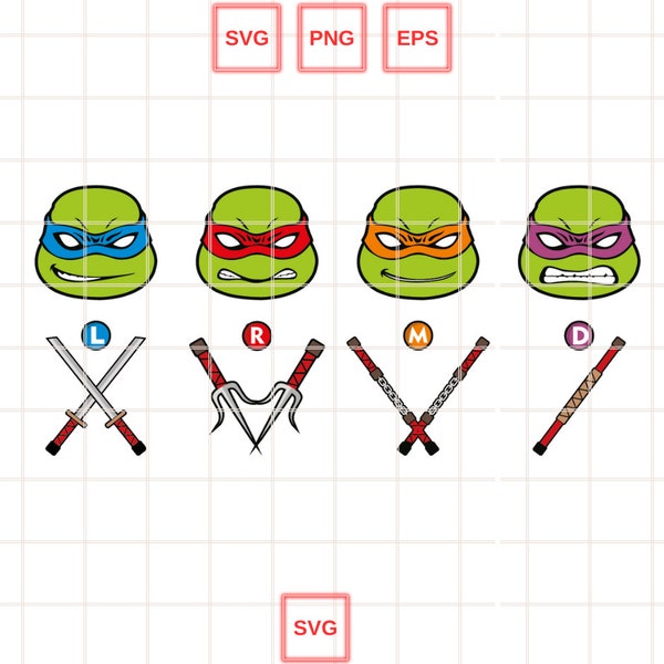 Ninja Turtles SVG Cricut files, SVG files for Cameo Mutant SVG