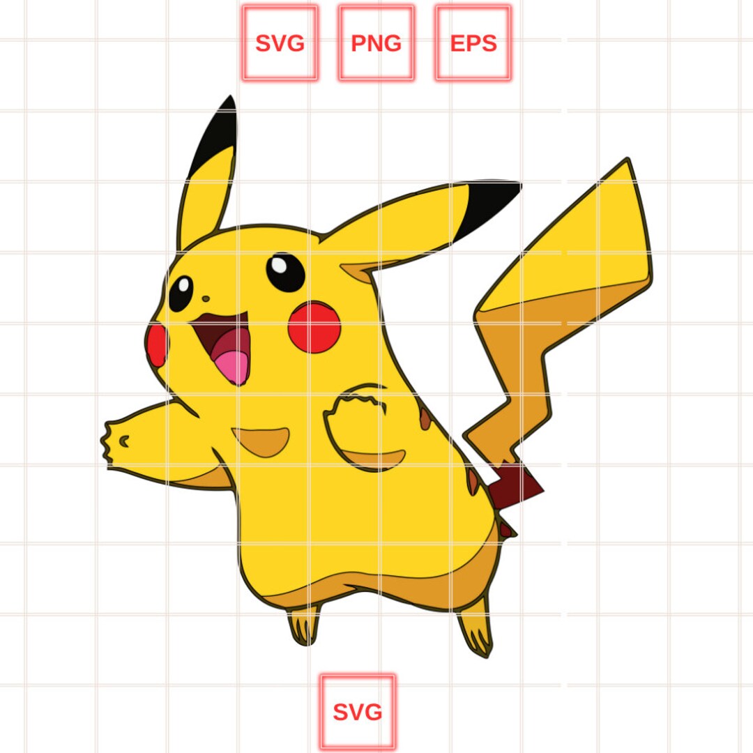 Pikachu Vector Cd R Pikachu SVG, Pokemon Svg, High Quality Layered Files, Svg Files for ...