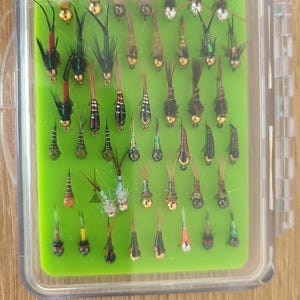 45 Trout grayling fishing flies, nymphs