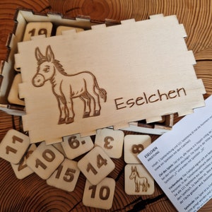 Eselchen, das Eselspiel mit 121 Spielsteinen in schicker Holzbox Bild 2