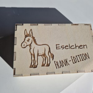 Eselchen, das Eselspiel mit 121 Spielsteinen in schicker Holzbox Spezialesel & Text