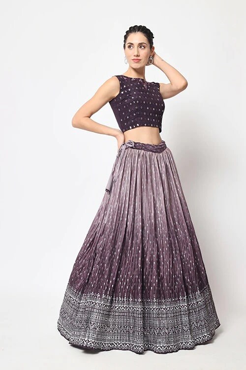 Sleek Multy Chinon Designer Party Wear Readymade Lehenga Choli With Multy Chinon main image 1