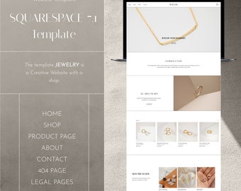 JEWELRY | Squarespace 7.1 Website Template | Template for eCommerce Website | Online Store | Custom Webdesign | Nordic Webdesign