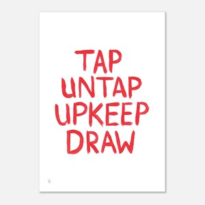 MTG Inspired Art Print – Tap Untap Upkeep Draw – Trading Card Game Wall Art