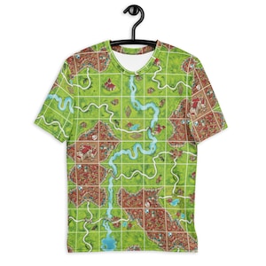 Carcassonne Tiles - All Over Print Board Game T-shirt