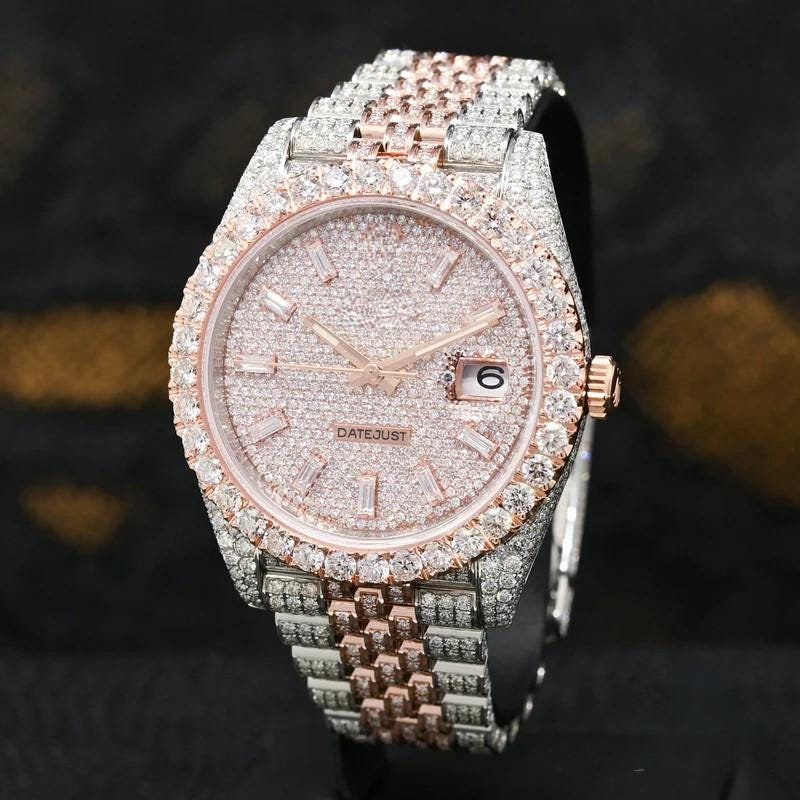 Diamond rolex watch men Etsy Mexico