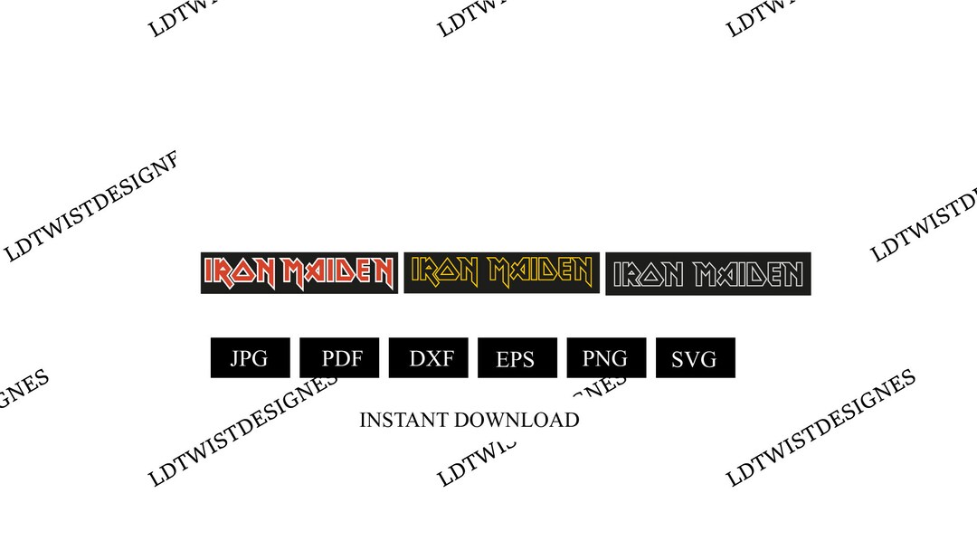 Iron Maiden Vector / Instant Download / Print Cut Template / DXF / SVG ...