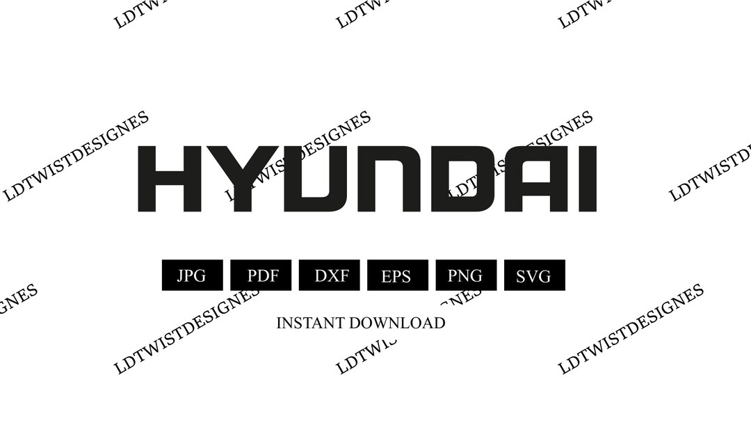 Hyundai Vector / Instant Download / Print Cut Template / DXF / SVG ...