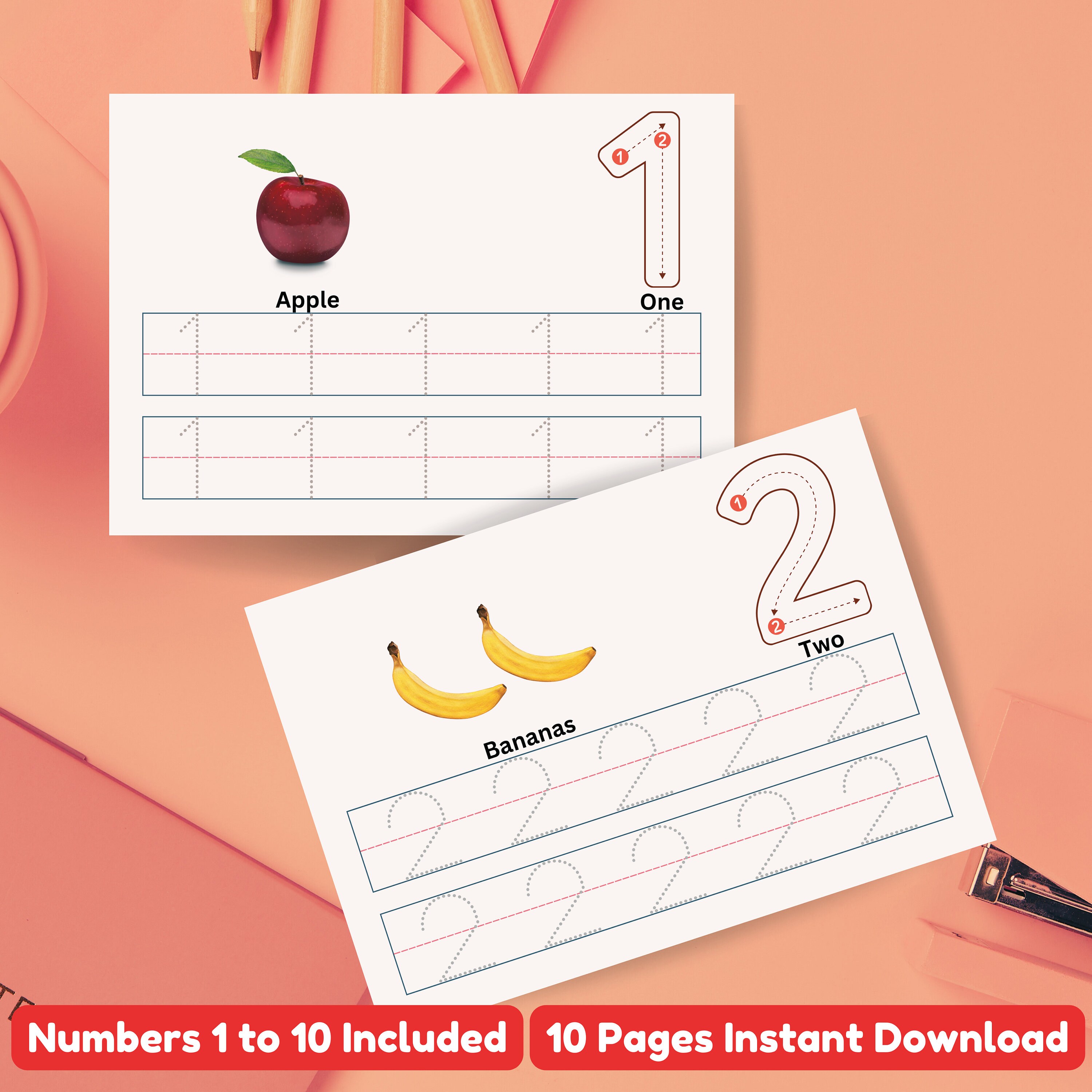 Printable Alphabet Tracing Worksheets, Number Tracing Worksheets