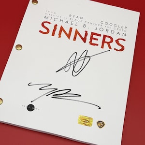 Sinners Script signed by Ryan Coogler and Michael B. Jordan • Authentic Oscar-Winning Screenplay