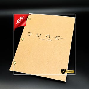 Signed Dune Part Two Screenplay • Book Lover Gift