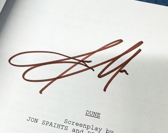 Jason Momoa and Rebecca Ferguson signed DUNE: Part One screenplay - 2 Versions Included - Real Signatures - Collectible Script - COA
