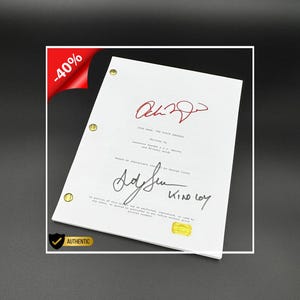 Guión de Star Wars Episodio VII firmado: Adam Driver y Andy Serkis autógrafos