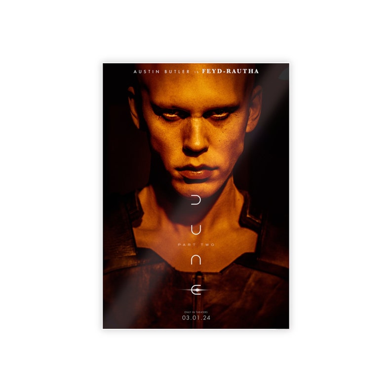 Dune Part 2 Austin Butler as Feydrautha Harkonnen Movie Poster 2024