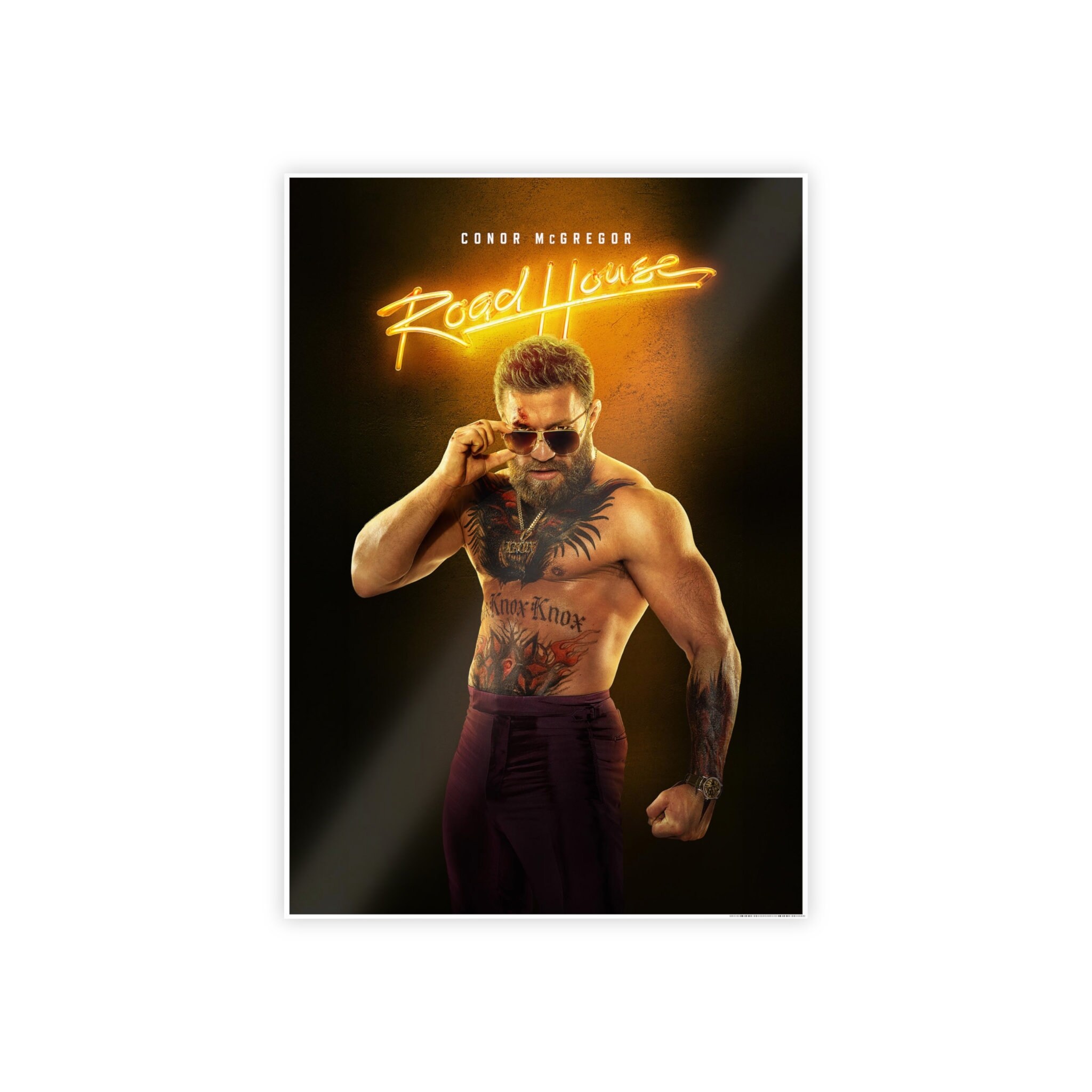 Conor McGregor Road House affiche de film affiche du personnage de Knox oeuvre d art murale poster papier brillant haute qualite Etsy France