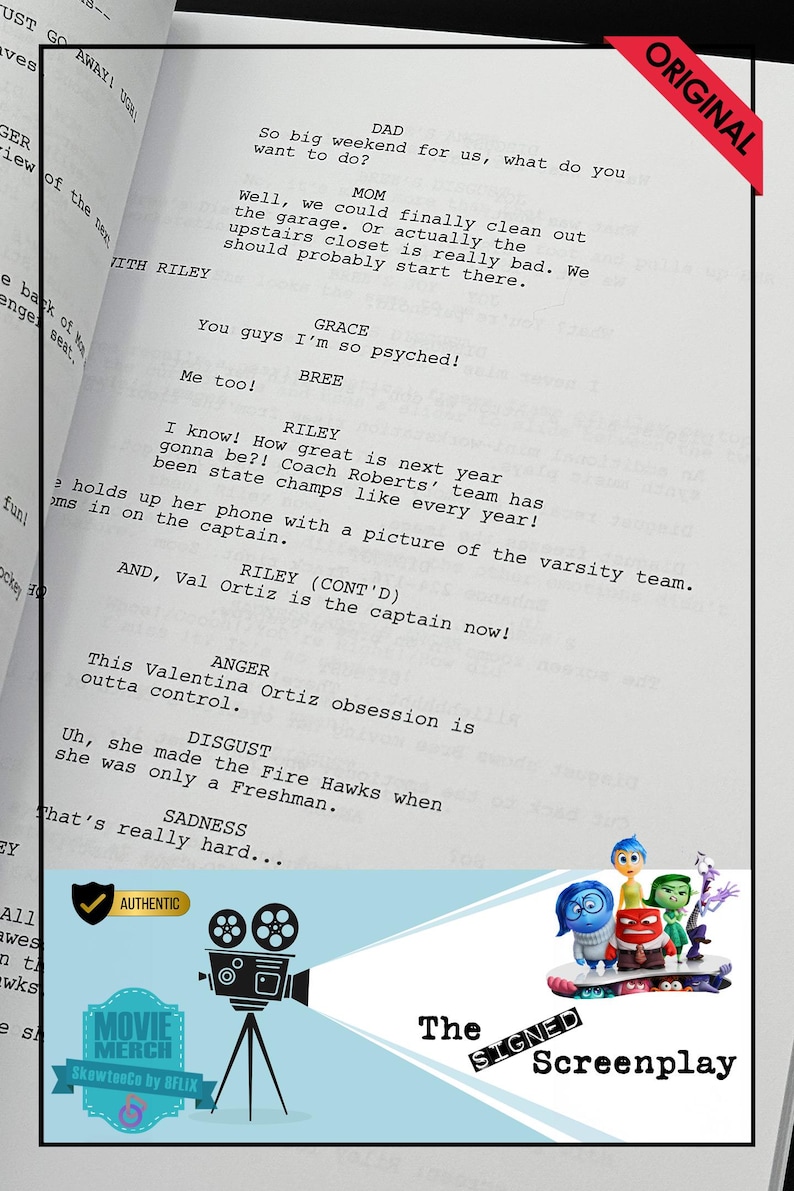 Inside Out 2 Screenplay Authentic Signed by Amy Poehler Maya Hawke ...