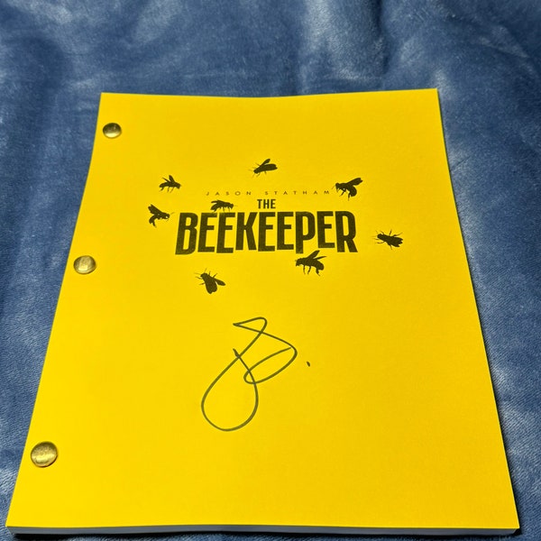 Jason Statham and Josh Hutcherson signed The Beekeeper script - Real Signatures/Original/Not a Reprint - Screenplay - COA