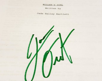 MILLER'S GIRL-script - Gesigneerd door Jenna Ortega - Echte handtekening/origineel/geen herdruk - Eerste conceptscenario - COA