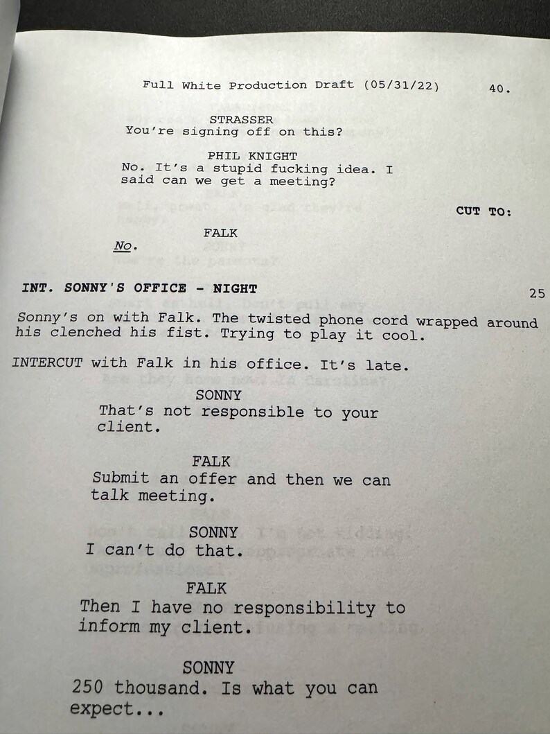 Air Movie Script Signed by Matt Damon/ben Affleck Original Etsy UK