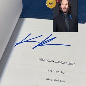 JOHN WICK 4 Script - Signed by Keanu Reeves - Real Signatures/Original/Not a Reprint - Full Official Screenplay - COA