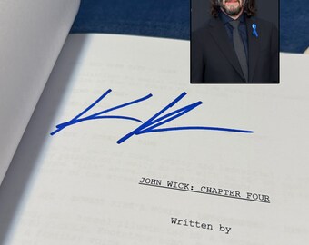 JOHN WICK 4 Script - Signed by Keanu Reeves - Real Signatures/Original/Not a Reprint - Full Official Screenplay - COA