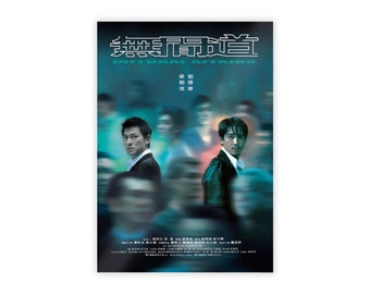 Infernal Affairs 2002 Movie Poster - Andy Lau/Tony Leung - Original Cantonese-Version Mou gaan dou Movie Poster - Wall Art/High Quality