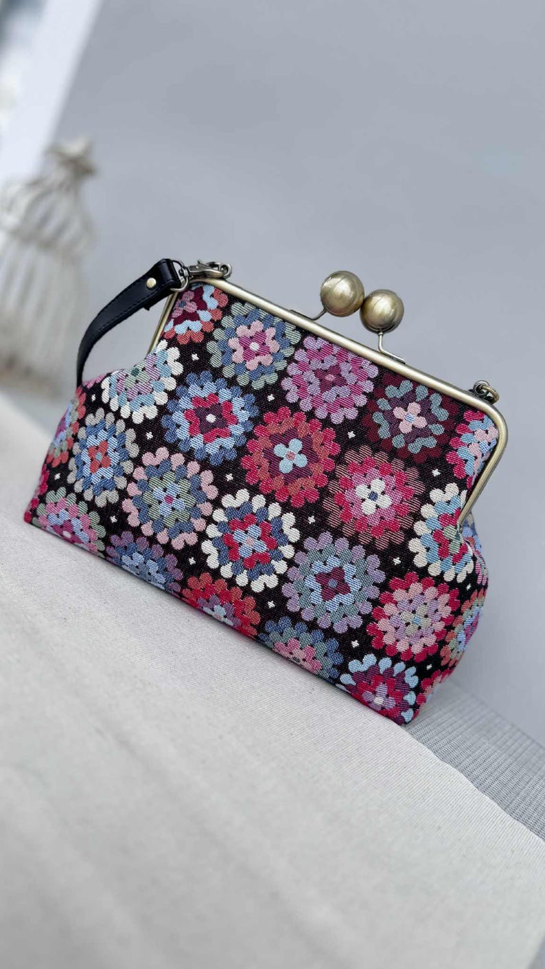 Clutch Bag PDF Sewing Pattern: 25cm Metal Frame Purse Tutorial (Instant Download image 5
