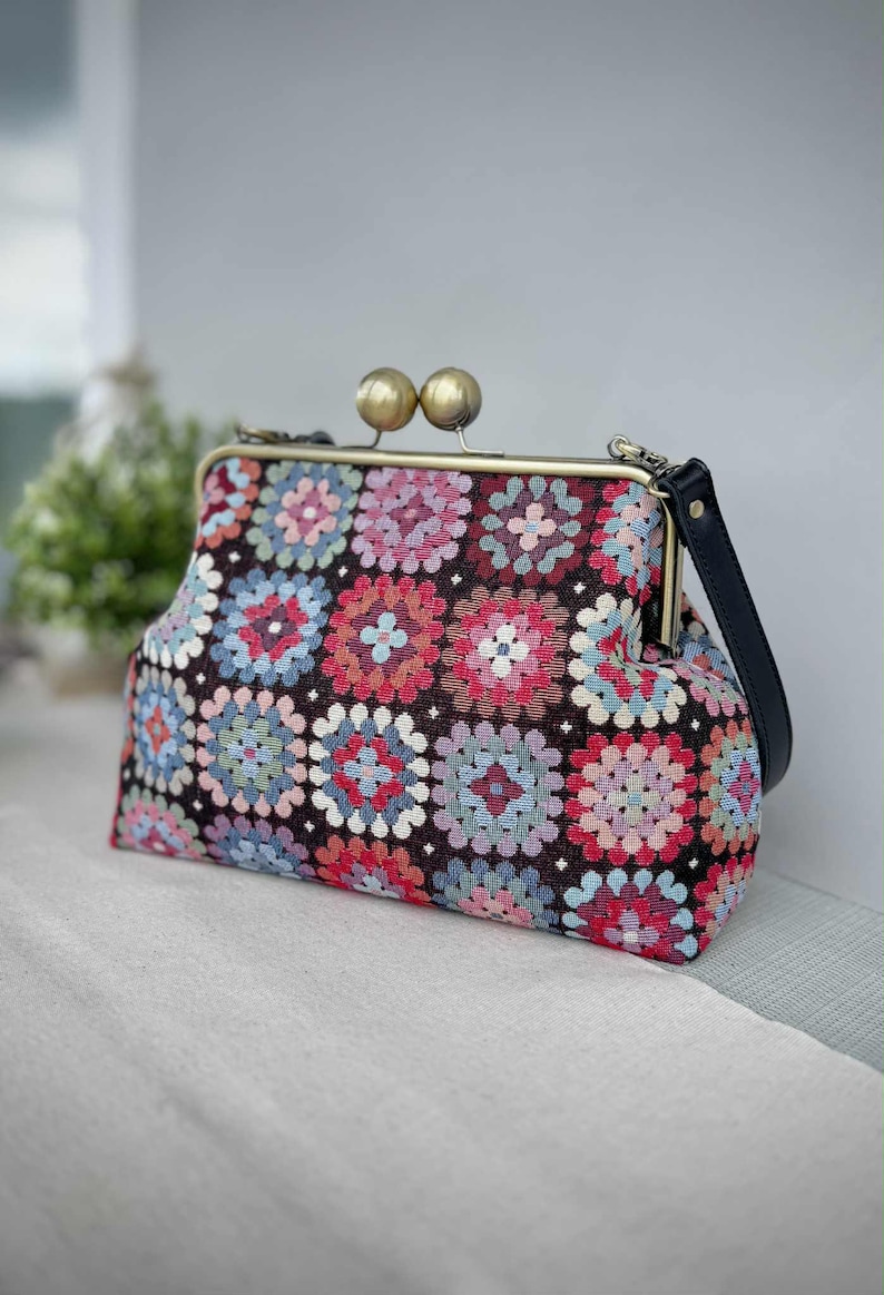 Clutch Bag PDF Sewing Pattern: 25cm Metal Frame Purse Tutorial (Instant Download image 7