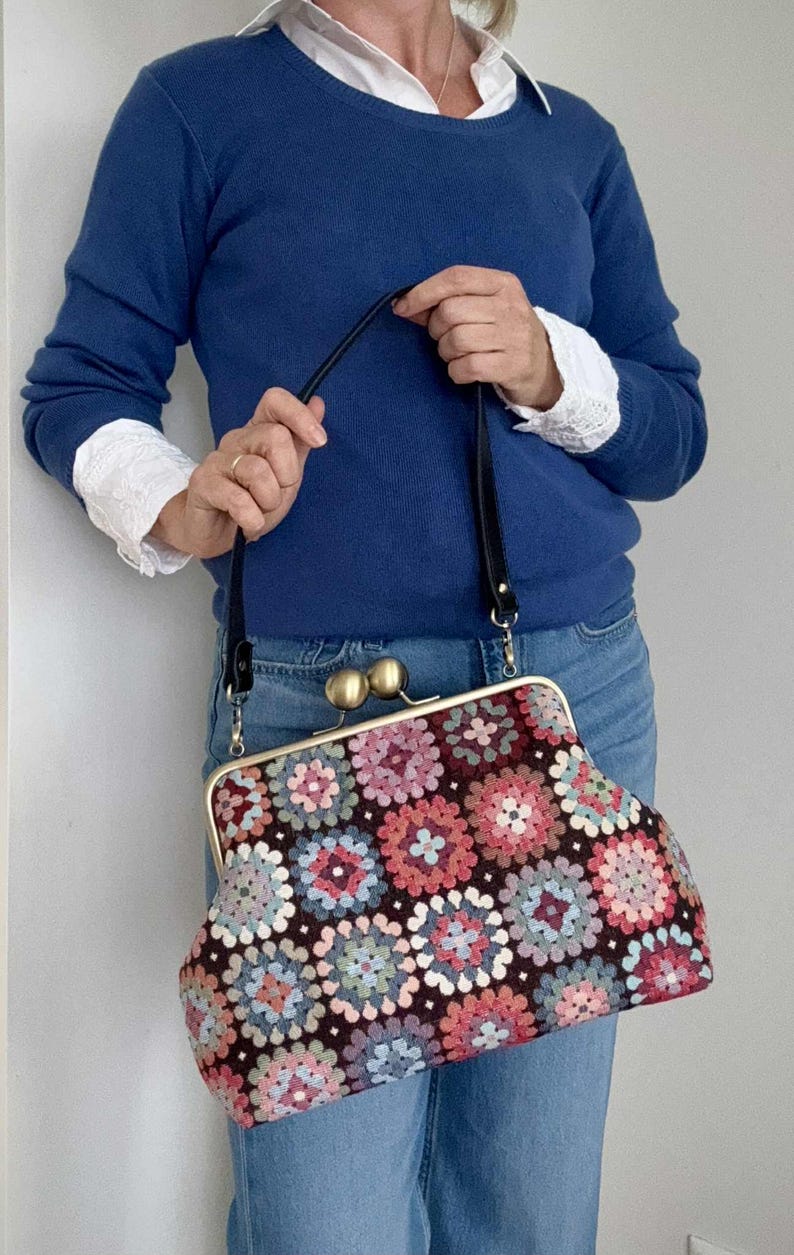 Clutch Bag PDF Sewing Pattern: 25cm Metal Frame Purse Tutorial (Instant Download image 2