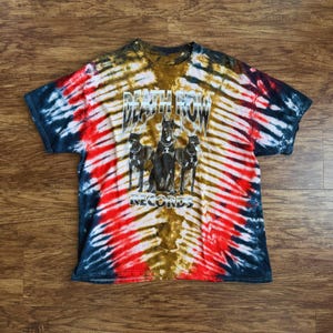 Death Row Records Tie Dye Shirt | Reworked Hip-Hop Tee | Size XL