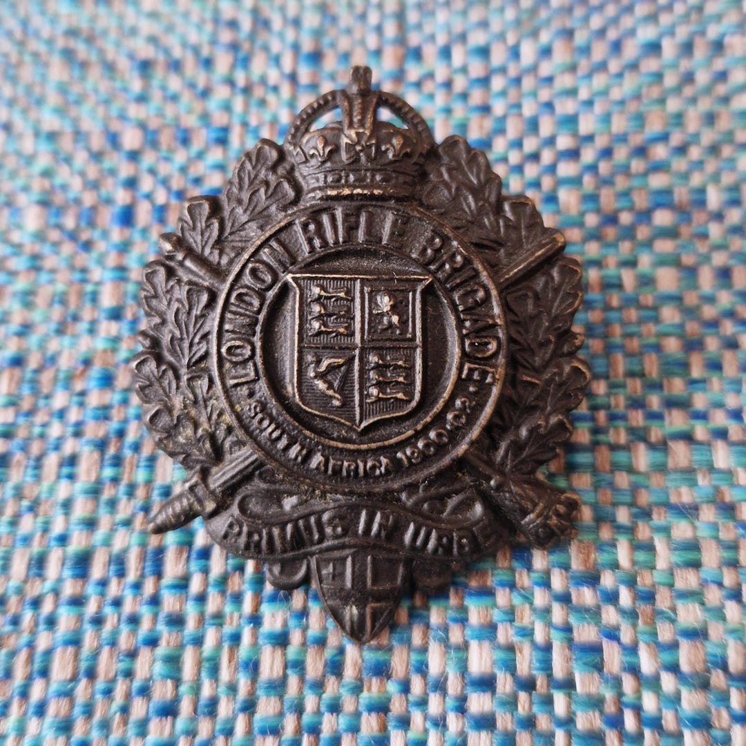 5th Rifles Logo Antique Militaria WWI London Rifle Brigade 5th Battalion Cap Badge 20th ...