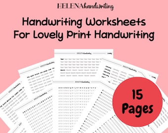 Mooie werkbladen voor handschriftoefeningen met traceerbare letters