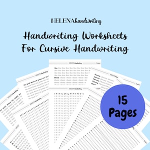 Cursive Handwriting Practice Worksheets with Traceable Letters