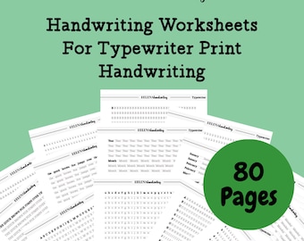 Werkbladen voor handschriftoefeningen met traceerbare letters