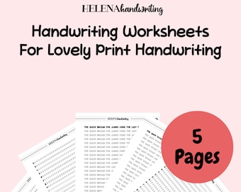 Mooie werkbladen voor handschriftoefeningen met traceerbare letters