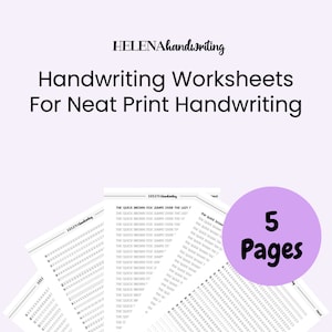 Neat Handwriting Practice Worksheets with Traceable Letters