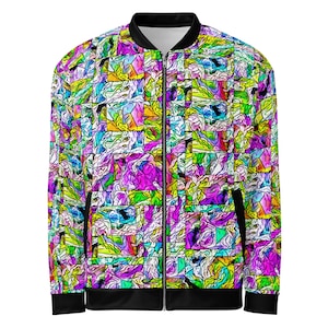 Chaqueta bomber unisex con estampado de camuflaje Acid Trip