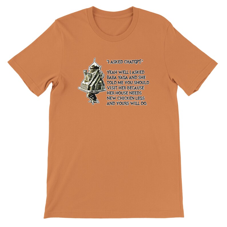 Baba Yaga GPT - Camiseta Premium Unissex com Gola Redonda | Bella + Canvas 3001 imagem 4