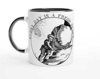 Fresh Sisyphus - White 11oz Ceramic Mug with Color Inside