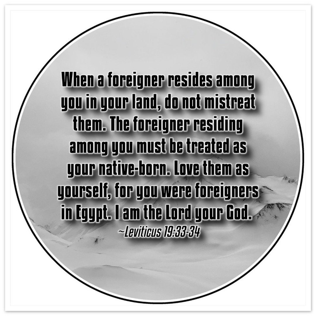 Leviticus 19:33-34 - Premium Matte Paper Poster - Etsy