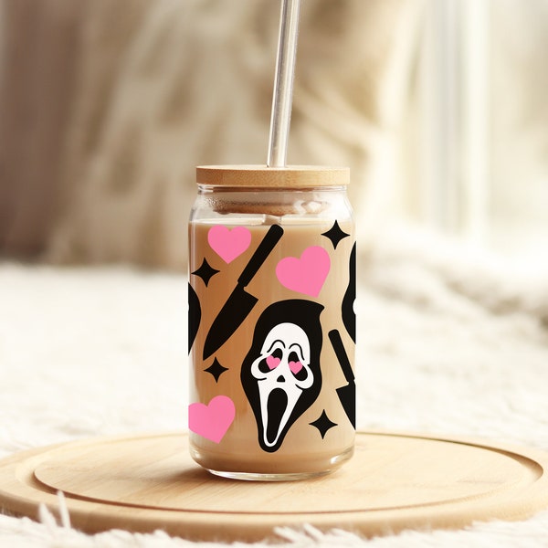 16oz Glas Bierdose Ghostface Design