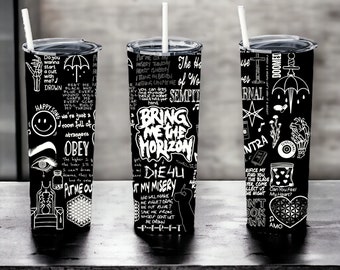 Bring me the horizon,BMTH, Stainless Steel, 20oz Tumbler with straw