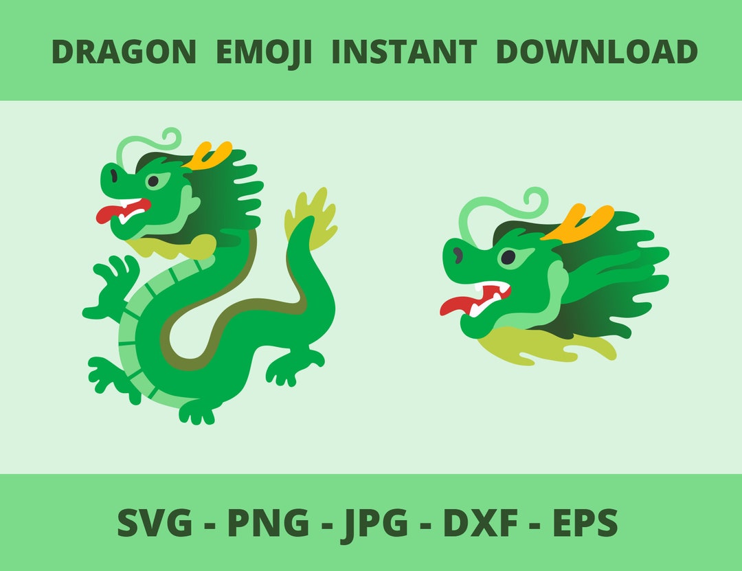 2024 Dragon SVG, Png Dxf Eps, Chinese Dragon Dragon Emoji, Year of the