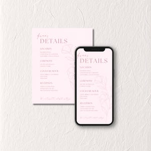 Peach No. 4 - Wedding Itinerary