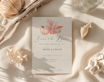 Romance junto al mar - Reserva la fecha - Boda en la playa