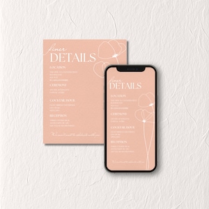 Peach No. 3 - Wedding Itinerary