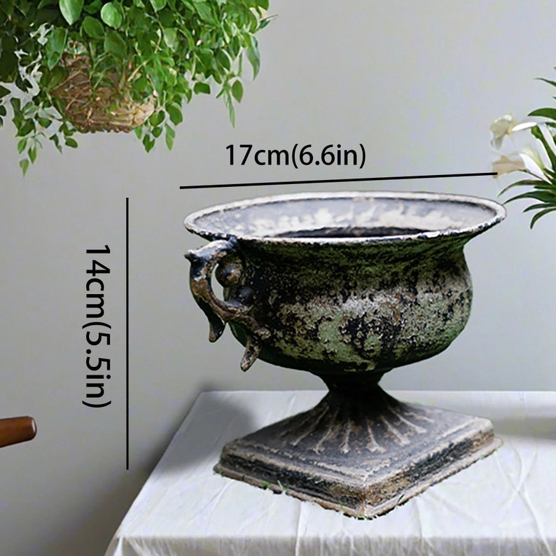 Vintage Cast Iron Flower Pot Urn Vintage Flower Pots Garden Decor