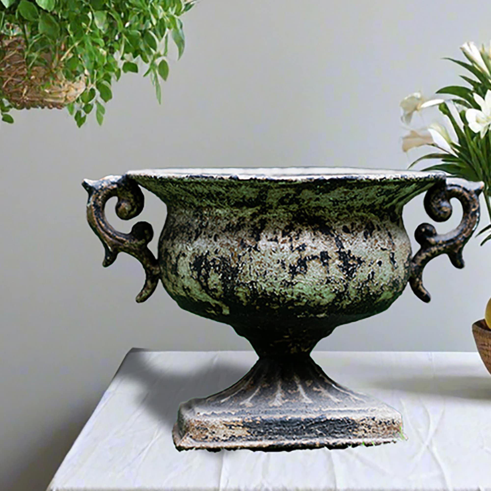 Vintage Cast Iron Flower Pot Urn Vintage Flower Pots Garden Decor