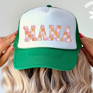 New Mom Trucker Hat, Retro Mom Trucker Cap, Gift for Mom to Be, Pregnancy Announcement Cap, Mama Trucker Hat, Gift for Mom, Retro Mama