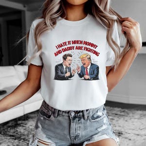 Trump vs Elon Breakup, lustiges Anti Trump T-Shirt, Anti MAGA Shirt, Politischer Humor, Miliardärer Kampf, lustiges Elon Moschus T-Shirt, Anti Moschus,bbB